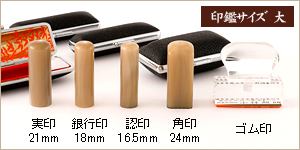 5本セット牛角白/実21+銀18＋認16.5＋角24＋ゴム印