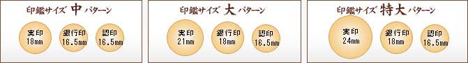 印鑑サイズ3本(実印・銀行印・認印)