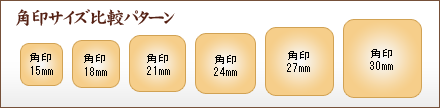 印鑑サイズ 角印