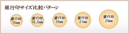 銀行印サイズ比較パターン